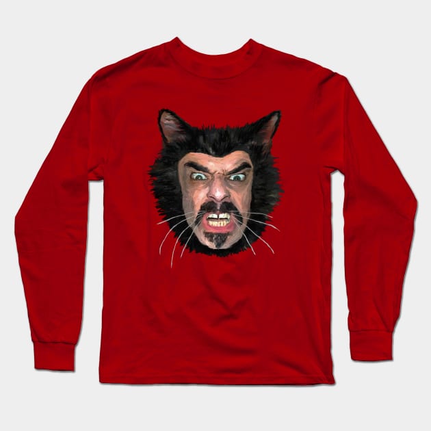 Vlad the cat says cheese! Long Sleeve T-Shirt by figue